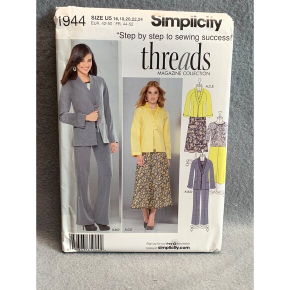 Style Misses Coat Skirt Shirt Pant Sewing Pattern sz 16-24 1944 - uncut - Picture 1 of 3